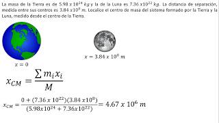 Física  Centro de masa  Ejemplo 3 [upl. by Puiia]