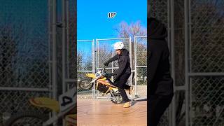 Pit bike does a slow 900 in the cold ebike pitbike fullsend electric cold wheelie stunt [upl. by Darla]