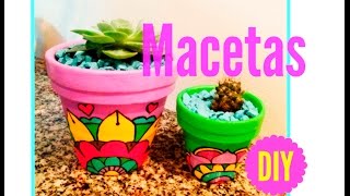 Manualidades Decoración de Macetas  Materos Pintados [upl. by Imogen971]