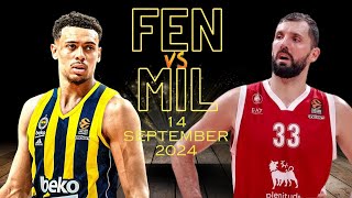 Fenerbahce Beko Instanbul vs Emporio Armani Milan  Friendly Game Highlights  14 September 2024 [upl. by Otrebla]