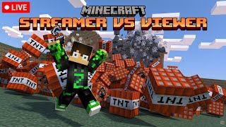 Minecraft Streamer VS Viewers TNT Game shorts minecraft [upl. by Anuat]