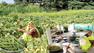 अंगापुरत्या रशात शिजवलेली आजीची गावरान पध्दतीची रबरबीत शेंगएकदा खाल्ल तर आणखी मागालchavlichi sheng [upl. by Kiele]