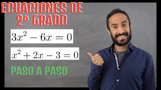 Como RESOLVER una ECUACION de SEGUNDO GRADO  5 casos 👌🏼  CURSO de ECUACIONES Clase 10  BHASKARA [upl. by Cressi674]