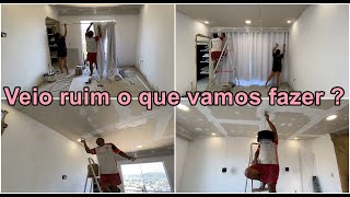 CORTINEIRO DO QUARTO PRONTO  colocamos os pendentes Mudou muito com a cortina teto pronto ✅ [upl. by Disharoon]