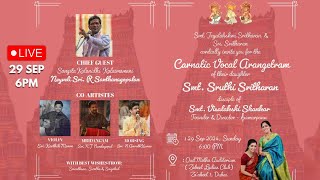 Carnatic Vocal Arangetram  Sruthi Sritharan  Visalakshi Shankar  Neyveli Sri R Santhanagopalan [upl. by Suertemed]