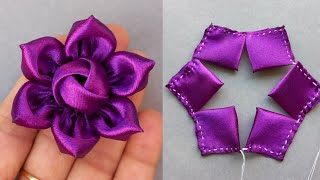 DIY How to make an adorable fabric rose flower in just few minutes  DIY Flower [upl. by Notlit793]