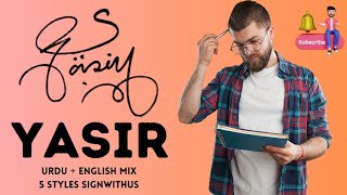 Yasir name signature  Signature the name yasir  Signwithus Signatures [upl. by Tedd]