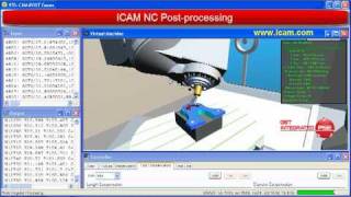 ICAM CAM POST for DMG DMC 80U NC Post processing CNC Machine simulation [upl. by Ydoj]