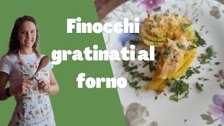 Finocchi gratinati con ceci al forno piatto leggerocompleto se stai a dieta [upl. by Pasquale373]