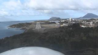 Florø Norway  Approach and Landing Runway 25 [upl. by Darcie]