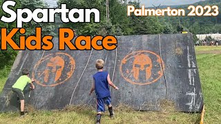 Spartan Kids Race 2023  1Mile amp 12Mile Obstacles Palmerton PA [upl. by Stanway]