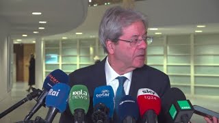 Previsioni economiche Gentiloni quotCrescita bassa in Ue ma in Italia dati nella mediaquot [upl. by Rhoads709]