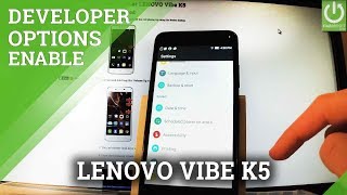 Developer Options in LENOVO Vibe K5  Allow USB Debugging [upl. by Nivrehs]