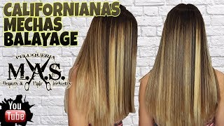 Mechas Californianas 2018 tipo Mechas Balayage Hair Tutorial Blond Balayage Highlights [upl. by Laraine74]