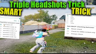 Triple Headshots Trick In Gameloop [upl. by Ahtram838]