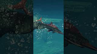 Nothosaurus vs Ichthyosaurus  JWE2 slowmo [upl. by Rebna]