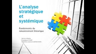 Lanalyse stratégique amp systémique [upl. by Odlamur]