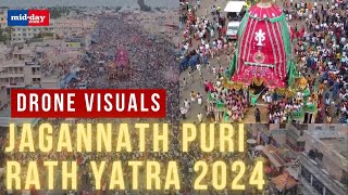 Jagannath Puri Rath Yatra 2024 Breathtaking Drone Visuals of a Large Gathering of Devotees [upl. by Radke637]