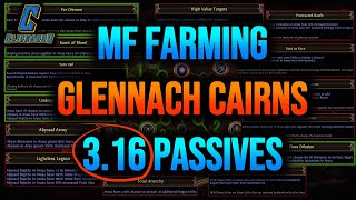 Glennach Cairns Passives for Magic Find Farming in 316 Big Atlas Regions and Passives changes [upl. by Kcirddor]