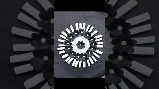 Simple and easy paper craft black and white paper craft ideasshortsyoutubeshortspapercrafts [upl. by Atinehs]