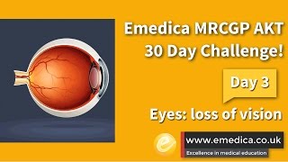 MRCGP AKT 30 Day Challenge  Day 3 Ophthalmology loss of vision [upl. by Missi]