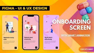 Tutorial How to create On boarding UI using Figma with Animations  Code With Aniket  Figma uiux [upl. by Yelak597]