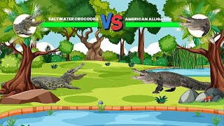 Saltwater Crocodile Vs American Alligator [upl. by Ronacin368]