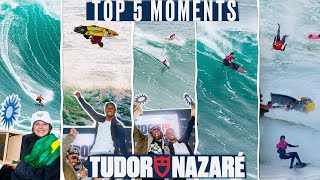 TOP 5 MOMENTS  Tudor Nazaré Big Wave Challenge 20232024 [upl. by Naujyt]