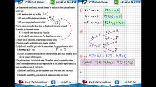 07  Probabilités Conditionnelle Correction Exercice Bac Math  Science  Technique  Info  Eco [upl. by Byers859]