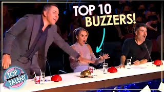 Top 10 BEST GOLDEN BUZZERS On Britains Got Talent EVER [upl. by Themis]