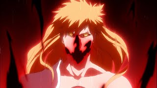 『BLEACH 千年血戦篇』Ichigo full Hollowfication and overwhelmed Ulquiorra spiritual powers [upl. by Athalee]