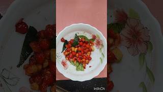 Cherry fruit makha  makha challenge day 1comment next makha cooking viralshorts [upl. by Aulea]