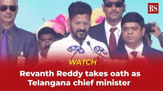 WATCH  Revanth Reddy takes oath as Telangana chief minister [upl. by Kerrin]