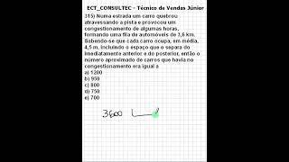 Matemática Concursos ECT CONSULTEC Q0315 ensinomédio matemática concursopublico [upl. by Rovert]