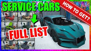 How To Get A Service Car On The Lift Full Auto Shop Service Car List  GTA 5 Online [upl. by Nawad]