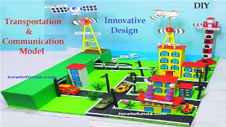 transportation and communication model for science project exhibition  future smart  howtofunda [upl. by Rednazxela]