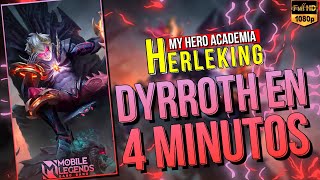 DYRROTH EN 4 MINUTOS MEJORADO 👹 Como usar a Dyrroth Dyrroth Guia tutorial de Dyrroth🚀 MLBB ESPAÑOL [upl. by Gerfen210]