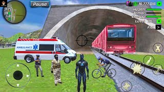 Black Hole Rope Hero Vice Vegas  Ambulance at Train Station 6  Android Gameplay [upl. by Ronny]