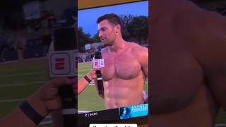 Handsome rugby player in TV [upl. by Orva]