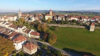 Drone flight Romont Western Switzerland [upl. by Dietz273]