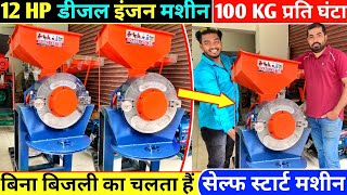 Best Pulveriser Floor Mill  Atta Chakki Machine  12 Hp Pulverizer Machine  Atta Chakki Business [upl. by Kotick]