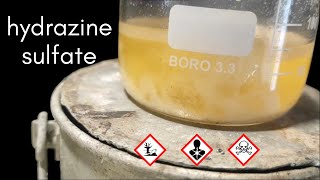 HYDRAZINE SULFATE by the ketazine process [upl. by Ynehpets]