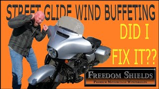 How to FIX Wind Buffeting on Harley STREET GLIDE  Freedom Shields Windscreen review [upl. by Assilak999]