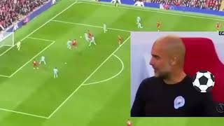 Guardiola reaction to Mo Salah goal vs Man City [upl. by Hort]