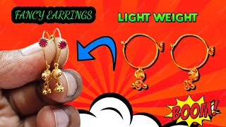 How i made this gold earring Gold light weight earrings Handmade jewellery 22 carat gold earrings [upl. by Kev]