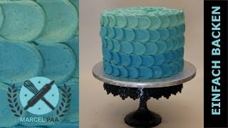 Buttercreme Torte mit Farbverlauf  Ombre Torte [upl. by Ahsuat]