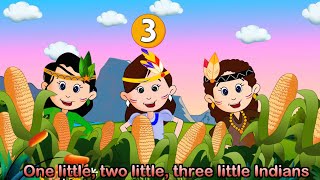 Ten Little Indians with lyrics  Nursery Rhymes by EFlashApps [upl. by Leacim]