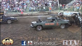 Destruction Derby Amador Fair 2017 ROLLOVER [upl. by Geehan]