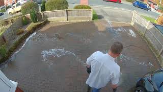 Sodium Hypochlorite 15 on block paving timelapse [upl. by Bentley]