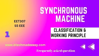 Synchronous machine classification amp working principle EET307 Part 1 [upl. by Llennor]